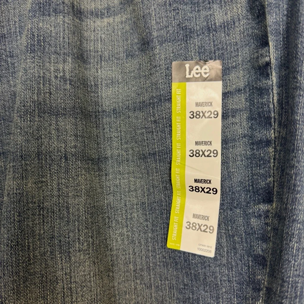 Lee Extreme Motion Straight Taper Jeans Mens 38x29 Maverick Blue Denim NWT